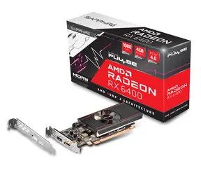 Sapphire RX 6400 PULSE 4G / 2039-2321 MHz / 4GB GDDR6 / 64-bit / 1x HDMI + 1x DP / 55W