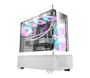 darkFlash DS900 Air (s větráky) bílá / ATX / 6x DM12F 120mm / 2x USB-A / průhledná bočnice / bez zdroje