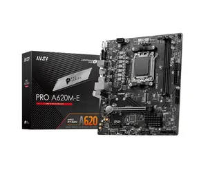 MSI PRO A620M-E / A620 / AM5 / 2x DDR5 / PCIEx16 / GLAN / mATX