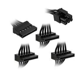 Kolink KL-CBR-SAT Napájecí kabel / 3x SATA / 1x 6 pin pro připojení ke zdroje