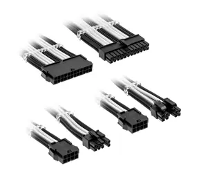 Kolink Sada prodlužovacích opletených kabelů Core Standard  černo-bílá