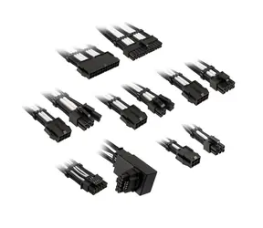 Kolink Prodlužovací sada opletených kabelů Core Pro Braided Cable Extension Kit 12V-2x6 Typ 1 černo-bílá