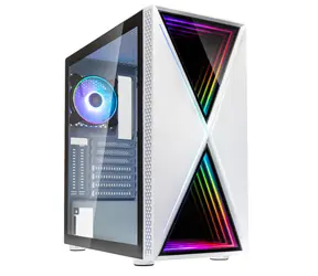 Kolink Void X ARGB bílá / E-ATX / 2x USB-A 3.0 / 2x USB-A 2.0 / 1x 120mm / bez zdroje / průhledná bočnice