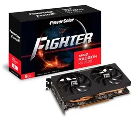 PowerColor Radeon RX 7600 Fighter 8GB / 1720 - 2655 MHz / 8GB GDDR6 / 128-bit / 3x DP / 1x HDMI / (8) 550W