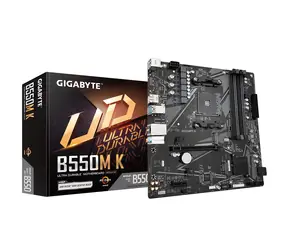 GIGABYTE B550M K / B550M / AM4 / 4x DDR4 / PCIEx16 / 1x GLAN / mATX