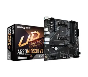 GIGABYTE A520M DS3H V2 / A520 / AM4 / 4x DDR4 / PCIEx16 / 1x GLAN /  mATX