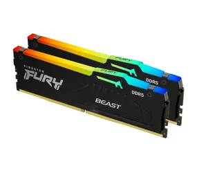 Kingston Fury Beast RGB 64GB (2x 32GB) DDR5 6000MHz / CL30 / DIMM / 1.4V / Non-ECC / Unbuffered / EXPO