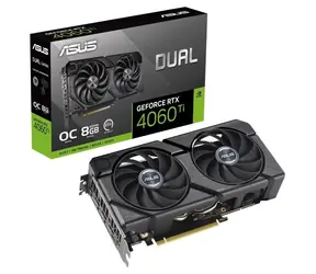 ASUS GeForce RTX 4060 Ti DUAL OC EVO 8G / 2310-2565 MHz / 8G GDDR6 / 128-bit / 1x HDMI + 3x DP / (8)