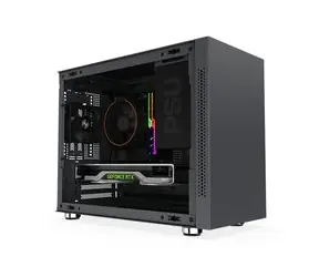Rozbaleno - KRUX Naos TG černá / PC skříň / mini-ITX / micro-ATX / mini-DTX / průhledná bočnice / bez zdroje  / rozbaleno
