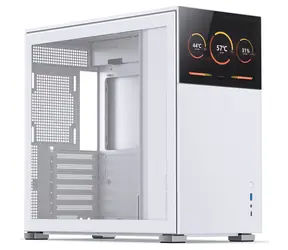 Jonsbo D41 Screen bílá / ATX / 1x USB-A 3.2 / 1x USB-C 3.2 / bez zdroje / displej / průhledná bočnice