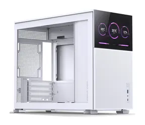 Jonsbo D31 MESH Screen bílá / Micro-ATX / 1x USB-A 3.0 / 1x USB-C 3.2 / bez zdroje / displej / průhledná bočnice