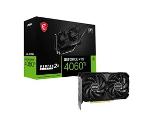 MSI GeForce RTX 4060 Ti 8G VENTUS 2X BLACK / 2310 - 2580 MHz / 8GB GDDR6 / 128bit / 1x HDMI+3x DP / 165W (8)
