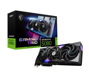 MSI GeForce RTX 5080 GAMING TRIO 16GB OC / 2715MHz / 16GB GDDR7 / 256-bit / 1x HDMI + 3x DP / 850W (16)