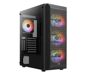 Aerocool Beam G v2 černá / ATX / 1x USB-A 3.0 / 2x USB-A 2.0 / 4x 120mm FRGB / bez zdroje / průhledná bočnice