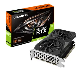 GIGABYTE GeForce RTX 3050 Windforce OC 6GB / 1042-1477 MHz /  6GB GDDR6 / 96-bit / 2x HDMI & 2x DP / 70W