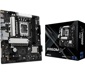 ASRock B860M-X / B860 / LGA 1851 / 2x DDR5 / PCIEx 16 / 2.5GLAN / mATX