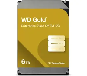WD Gold 6004FRYZ 6TB / HDD / 3.5" / SATA 6GBs / čtení: 267MBps / zápis: 267MBps / 7200RPM / 256MB cashe