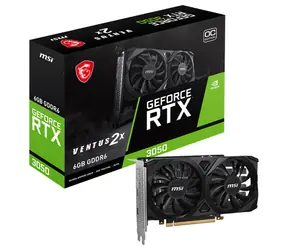 MSI GeForce RTX 3050 VENTUS 2X E 6G OC / 1492 MHz / 6GB GDDR6 / 96-bit / 2x HDMI + 1x DP / 70W