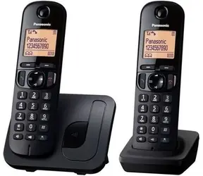 Panasonic KX-TGC212FXB Twinpack / CLIP / telefonní seznam na 50 jmen / montáž na stěnu / černý