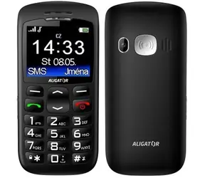Aligator A670 Senior černá / CZ distribuce / SOS tlačítko / stolní nabíječka