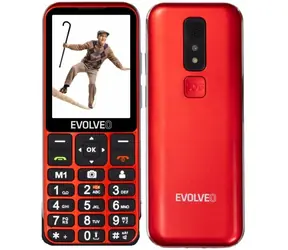 EVOLVEO EasyPhone LT + stojánek červená / 2.3" / SOS / microSDHC