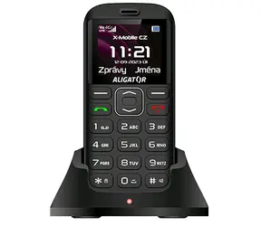 Aligator A720 4G Senior černá / 1.8" TFT / SOS tlačítko / nabíjecí stojánek / SOS lokátor / FM rádio