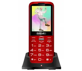 EVOLVEO EasyPhone XO + nabíjecí stojánek červená / 2.8" / 0.3MP / DualSIM / microSDHC