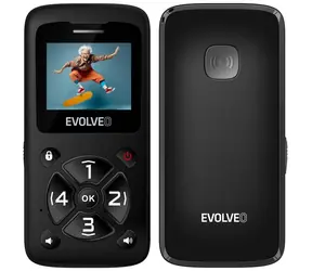 EVOLVEO EasyPhone ID černá / 1.7" / SOS / microSDHC