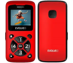 EVOLVEO EasyPhone ID červená / 1.7" / SOS / microSDHC