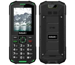 EVOLVEO StrongPhone X5 černo-zelená / 2.4" / 0.3MP / Dual-SIM / IP68