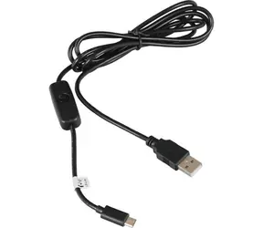 Raspberry PI USB A na Micro USB B napájecí kabel s vypínačem / 1.5m