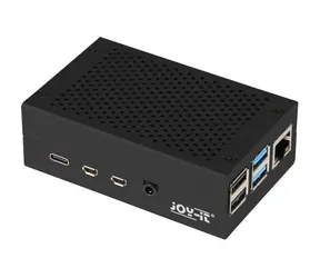 Raspberry case Alu černá (Joy-it) pro Raspberry Pi 4 B