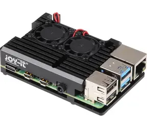 Raspberry case Armor Fan černá (Joy-it) pro Raspberry Pi 4 B