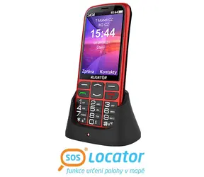 Aligator A830 Senior červený + nabíjecí stojánek