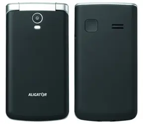 Aligator V710 Senior černo-stříbrná / 2.8" / SOS tlačítko / VGA / stolní nabíječka / FM / LED / SOS Locator