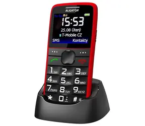 Aligator A675 Senior červený / Distribuce CZ / 2.2“ TFT Displej 220 x 176