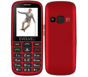 EVOLVEO EasyPhone EG + stojánek červená / 2.4" / SOS / Bluetooth / microSDHC