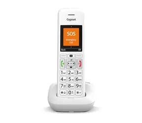 Gigaset E390 bílá / Bezdrátový domácí telefon / ECO DECT / SOS tlačítko / Telefonní seznam 200 kontaktů