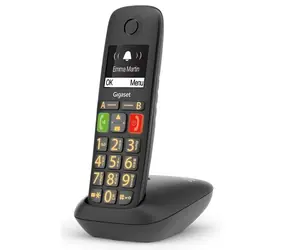Gigaset E290 černá / bezdrátový telefon / vhodný pro seniory / Telefonní seznam 150 kontaktů