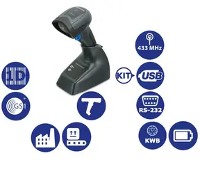 DATALOGIC QuickScan I QM2131 kit2-USB / 1D snímač čárových kódů / 433MHz / multi-IF / černá