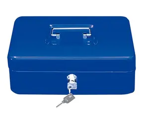 WEDO 200 Přenosná pokladna modrá / 5 přihrádek / 1 spona / uzamykatelná