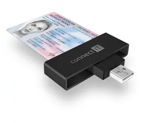 CONNECT IT USB čtečka eObčanek a čipových karet černá