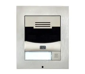 2N ATEUS-9155301CS IP Solo nikl - dveřní interkom / 1 tl./ HD kamera / povrchová montáž (vč. rámečku)