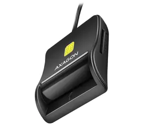 AXAGON CRE-SM3SD, USB-A FlatReader 4-slot čtečka Smart card (eObčanka) + SD/microSD/SIM, kabel 1.3 m