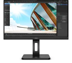 27" AOC U27P2CA černá / IPS / 3840x2160 / 350cd / 16:9 / 1000:1 / 4ms / HDMI+DP+USB-C / Pivot / Repro