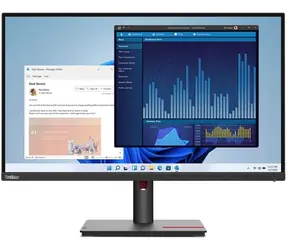 27" Lenovo ThinkVision T27p-30 černá / IPS / 3840 x 2160 / 4ms / 350cd / 1300:1 / DP+HDMI+USB / VESA / Pivot