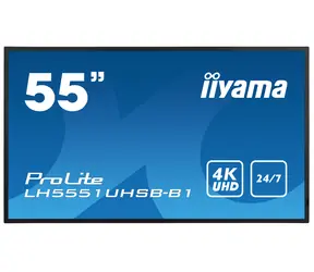 54.6" IIYAMA Prolite LH5551UHSB-B1 černá / IPS / 3840 x 2160 / 16:9 / 8ms / 1200:1 / 800cd / repro / HDMI / DP