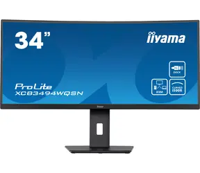 34" IIYAMA Prolite XCB3494WQSN-B5 černá / VA / 3440x1440 / 21:9 / 0.4ms / 3000:1 / 300cd / repro / HDMI / DP / USBC