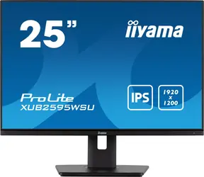 25" IIYAMA Prolite XUB2595WSU-B5 černá / IPS / 1920x1200 / 16:10 / 4ms / 1000:1 / 300cd / repro / VGA / HDMI / DP
