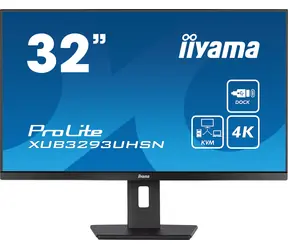 31.5" IIYAMA XUB3293UHSN-B5 / IPS / 3840x2160 / 1000:1 / 350cd-m2 / HDMI+DP+USB-C / VESA